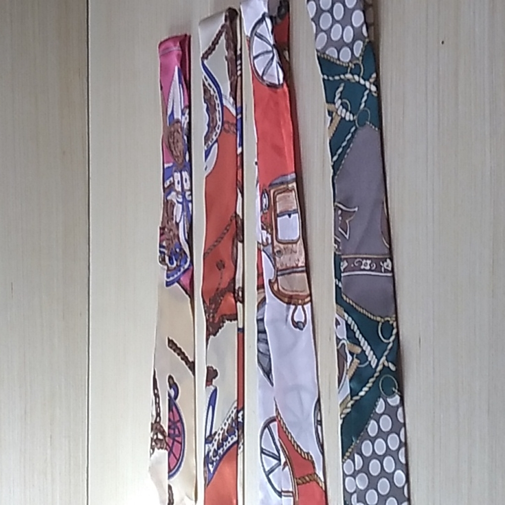 (4) 1 3/4 × 33 - 35 inches Twilly Hair band or purse handle wraps